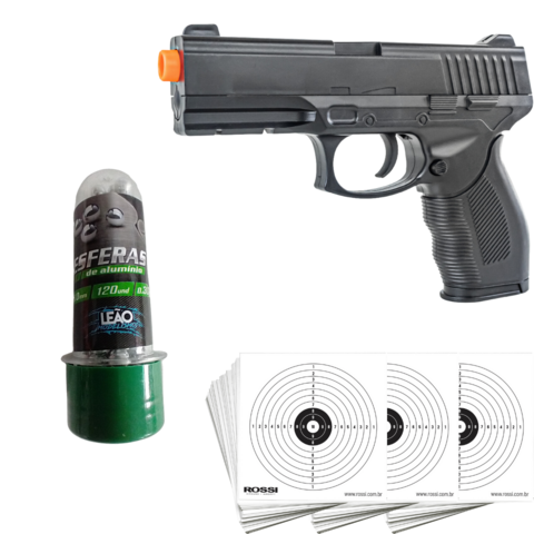 PISTOLA DE AIRSOFT 24/7 ROSSI + 120ESFERAS E 10 ALVOS