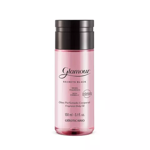 Óleo Perfumado Corporal Glamour Secrets Black 150ml O Boticário
