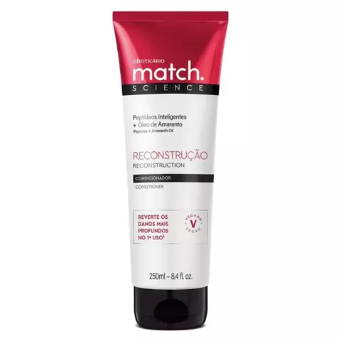 Condicionador Reconstrução Match Science 250ml o Boticário