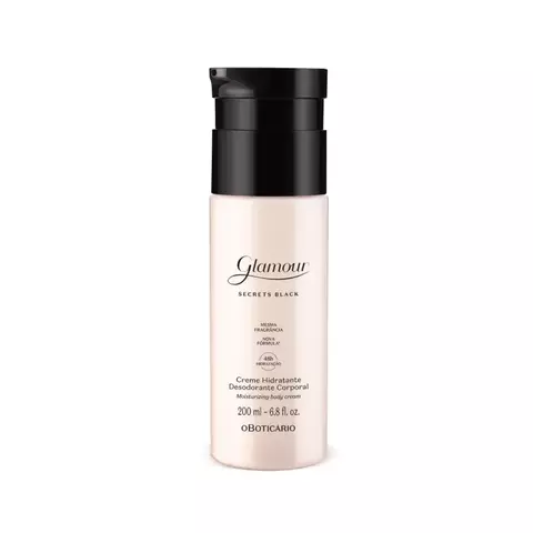Hidratante Glamour Secrets Black 200ml O Boticário