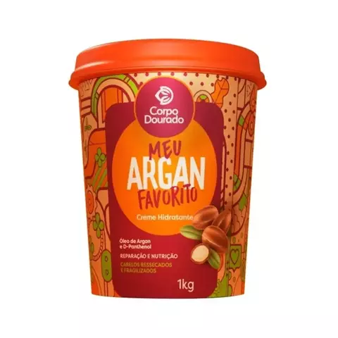 Máscara Capillar Óleo de Argan 1kg Corpo Dourado