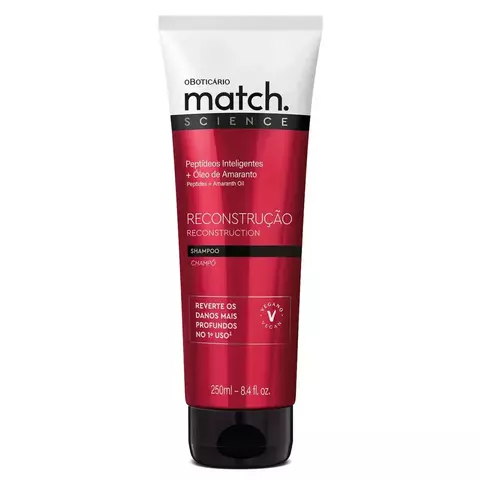 Shampoo Reconstrução Match Science 250ml o Boticário