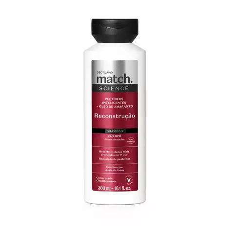 Shampoo Reconstrução Match Science 300ml O Boticário