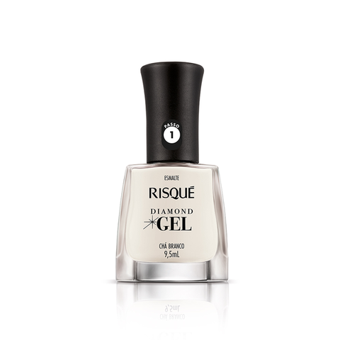 ESMALTE RISQUE CL 9,5ML DIAMOND GEL CHA BRANCO