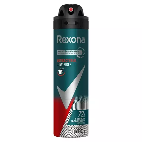 DESODORANTE REXONA AER 150ML MEN ANTIBACTERIAL INVISIBLE