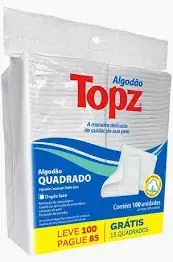 ALGODÃO QUADRADO TOPZ 100UN