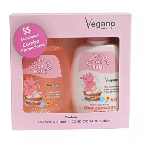 KIT CHEIRINHO BEBE (SHAMPOO + CONDICIONADOR) ROSA 210ML