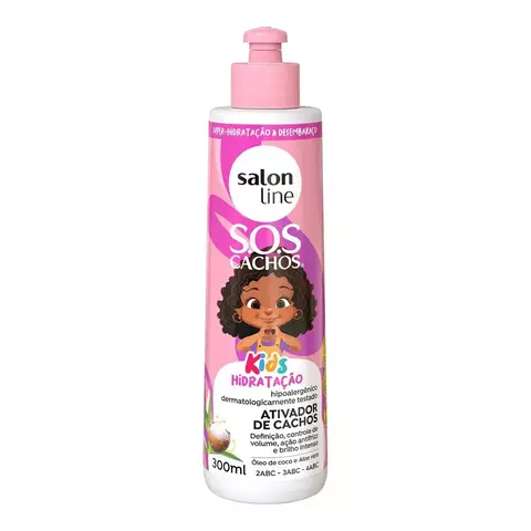 ATIVADOR DE CACHOS SALON LINE 300ML SOS CACHOS KIDS
