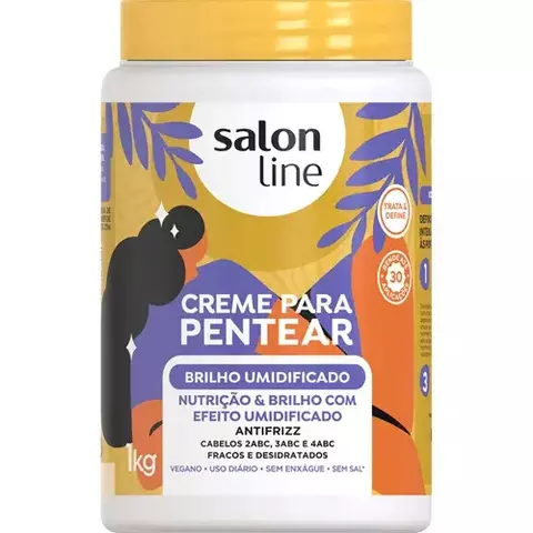 CREME PARA PENTEAR SALON LINE 1000G BRILHO UMIDIFICADO