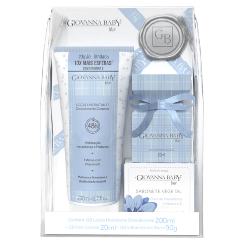 KIT GIOVANNA BABY (LOÇÃO/ COLONIA/ SABONETE) BLUE