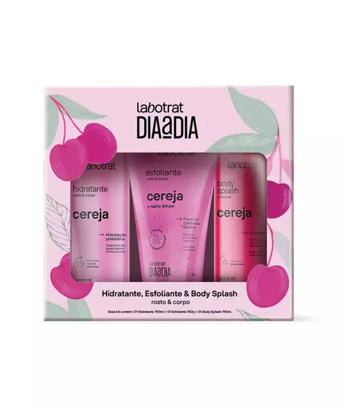 Kit Labotrat Dia A Dia Esfoliante 150g + Hidratante 190ml + Body Splash 190ml Cereja