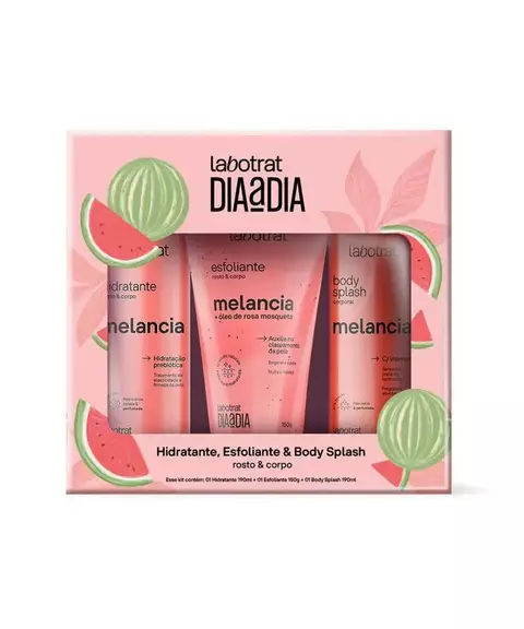 Kit Labotrat Dia A Dia Esfoliante 150g + Hidratante 190ml + Body Splash 190ml Melancia