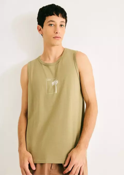 regata básica masculina regular com estampa