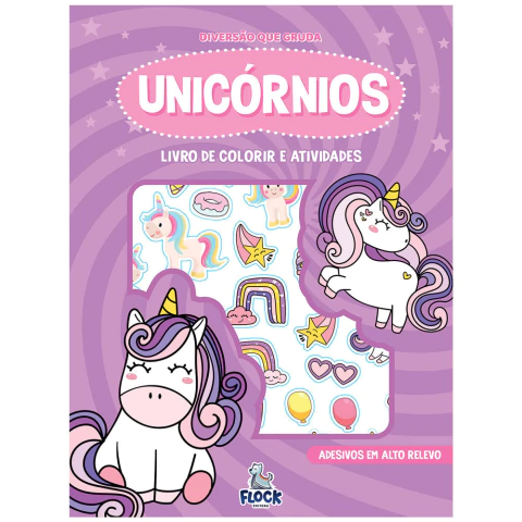 Diversão que Gruda – Unicórnios | Livro Infantil com Adesivos Reutilizáveis | Fantasia, Criatividade & Imaginação