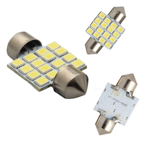 Par Lâmpada Super Led Torpedo Smd Teto 6000k 31mm 36mm 41mm