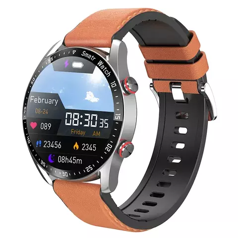 Smartwatch Masculino Premium – Chamadas Bluetooth, Tela HD 360x360, Monitor Cardíaco + Pulseira + Carregador
