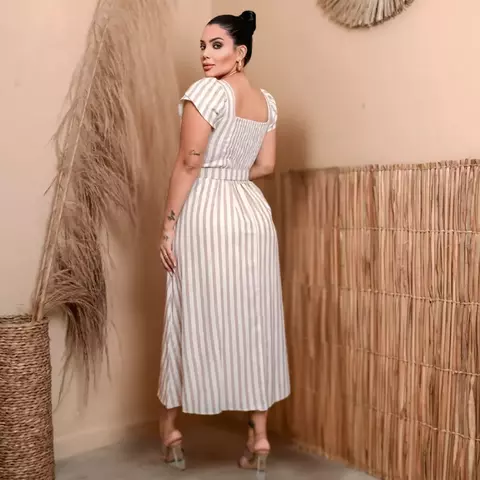 Vestido Midi em Linho
