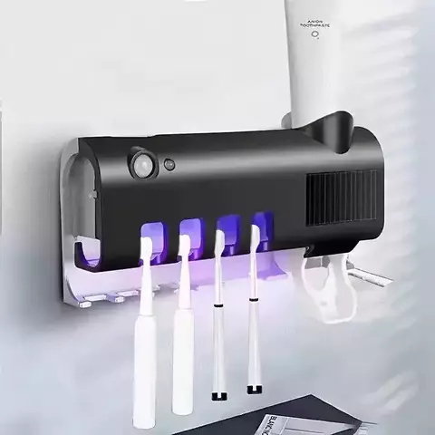 Suporte de parede para escova de dentes, luz solar uv, esterilizador de escova d