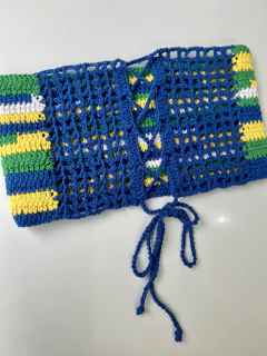 Cropped Faixa crochê na internet