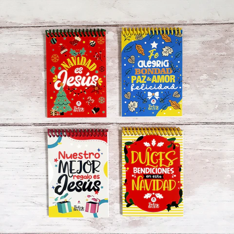 RELIGIOSO ANOTADOR 10X14 LISO NAVIDAD