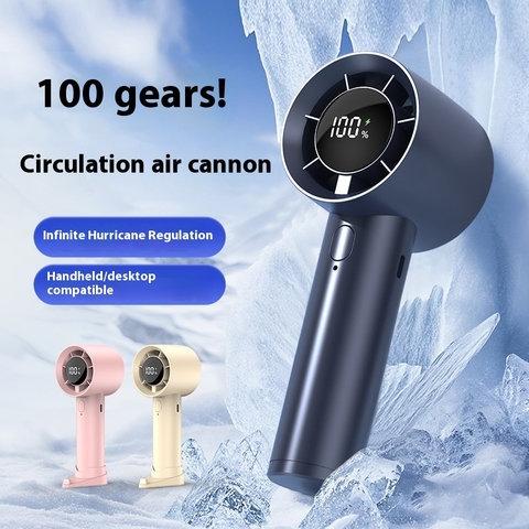 Handheld Digital Display Little Fan Speed Control Long Endurance USB Power Supply Convenient