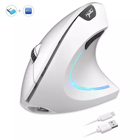 Mouse Vertical Ergonômico HXSJ Modo Duplo Recarregável 600mAh - comprar online