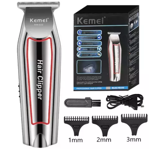 Kemei profissional aparador de cabelo elétrico aparador de barba para homens máquina de cortar cabelo kit aliciamento KM-032