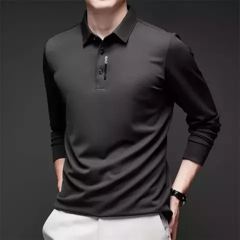 Camisa Polo Prestige Hasflon– Camisa Casual de Manga Longa com Emblema Elegante - comprar online