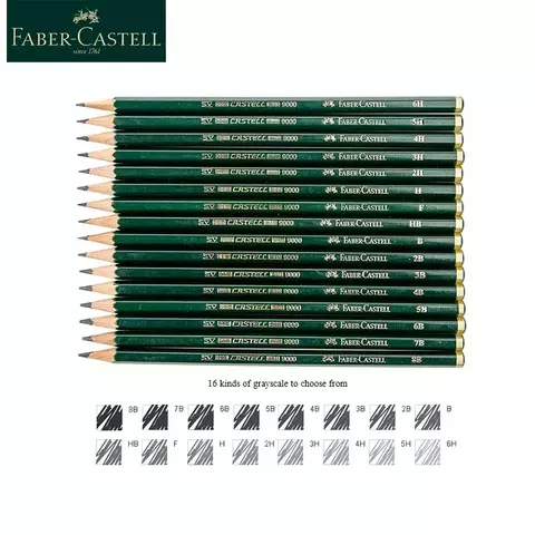 Lápis escolar Faber-castell, kit com 9000 lápis de 12/16 peças, grafite para
