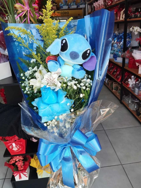 Buquê Stitch Encanto Azul