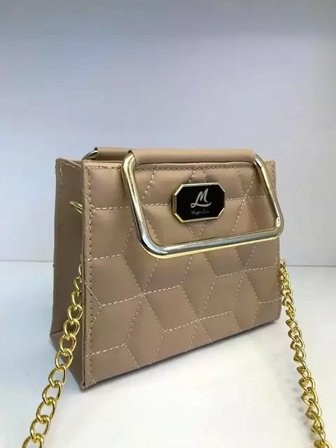 Bolsa Feminina Transversal Pequena ML de Festa luxo casamento formatura balada alça corrente.