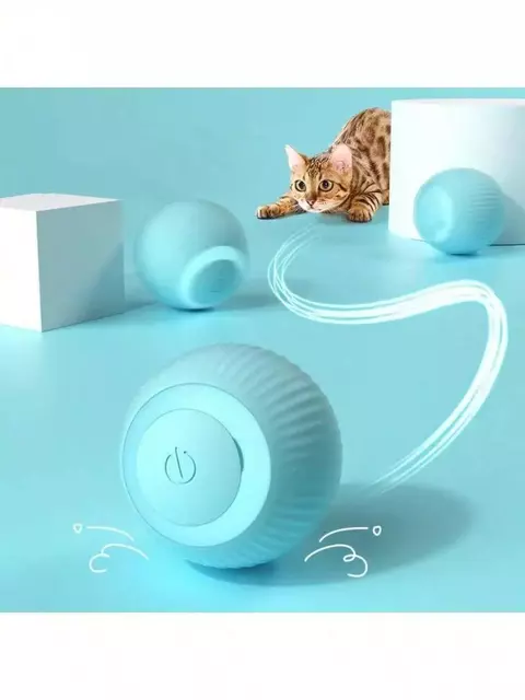 Gato Bola Brinquedo Elétrico Automático Rotação USB Recarga Interativos Interessante Acessórios