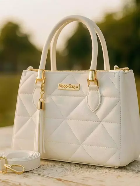 Bolsa Feminina Média Bordada Alça Transversal Casual Formal