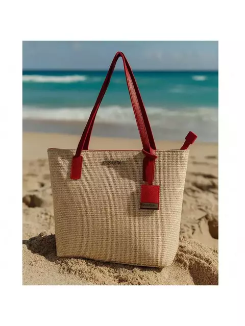 Bolsa Sacola De Praia Verão Palha Grande Piscina Shopbag