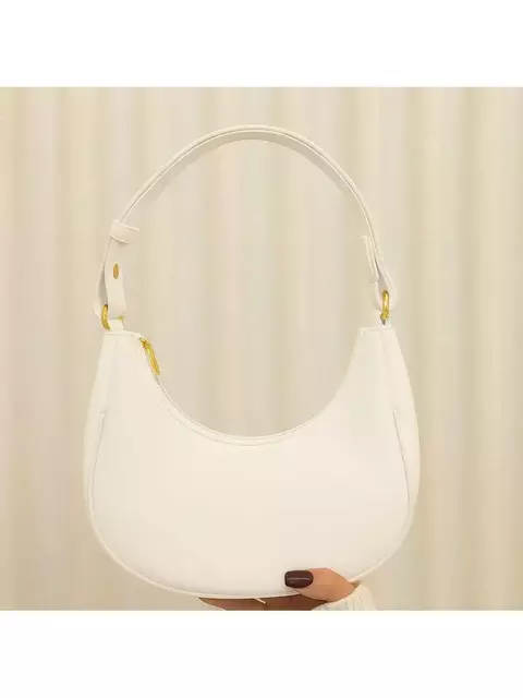 Baguete meia lua de ombro promoção Bolsa Feminina Lateral Lisa Qualidade Imperdível