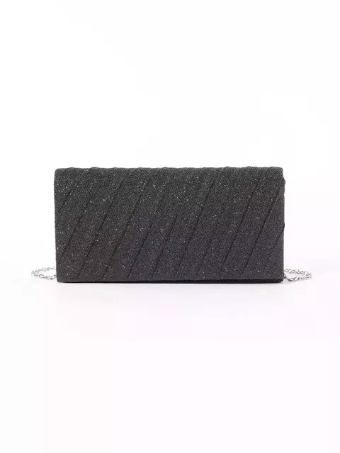 Bolsa Feminina Bolsinha de Mão Clutch com Alça de Corrente Festa Casamento Formatura Com Gliter