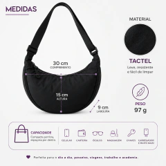 Bolsa Crossbody meia lua Nylon - comprar online