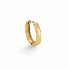 BRINCO ARGOLA QUADRADA 14MM EM OURO 18K 750