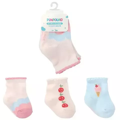KIT Meia Bebê estampada 00 ao 15 meninas - comprar online