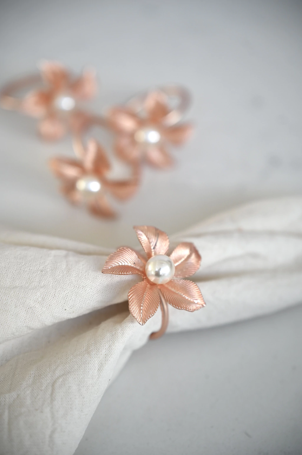 Anillo Porta Servilletas Rose Fleur - x4 -