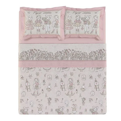 Jogo de Cama Casal Infantil 200 Fios Karsten Bia 4 pçs