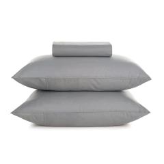 Jogo de Cama Queen Karsten 160 fios Matiza Cinza Lunar 3 Pçs