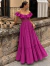Vestido Longo Laise babado Z2305 - Jacksnipe Oficial