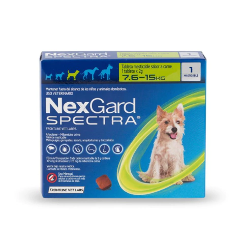 NexGard Spectra® 7,6-15 kg - Protección completa contra parásitos - comprar online