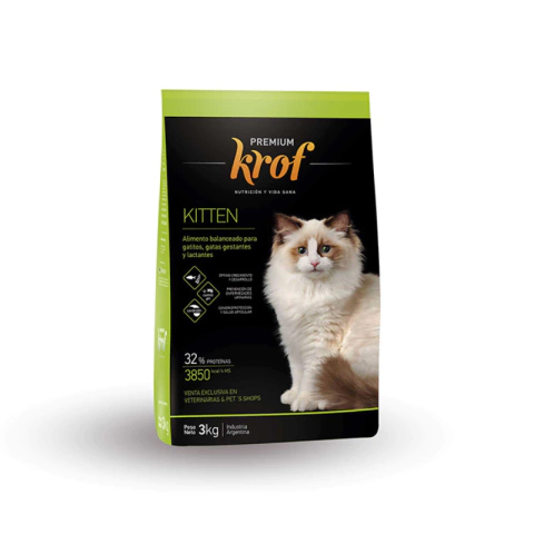 Krof Kitten - Alimento Balanceado Gatitos, Gatas Gestantes y Lactantes