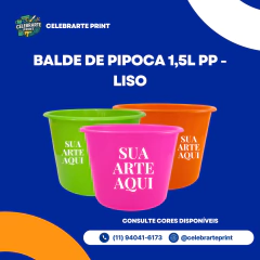 BALDE DE PIPOCA 1,5L PP - LISO