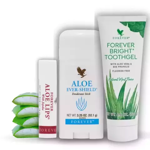 Desodorante + Gel Dental + Protetor Labial