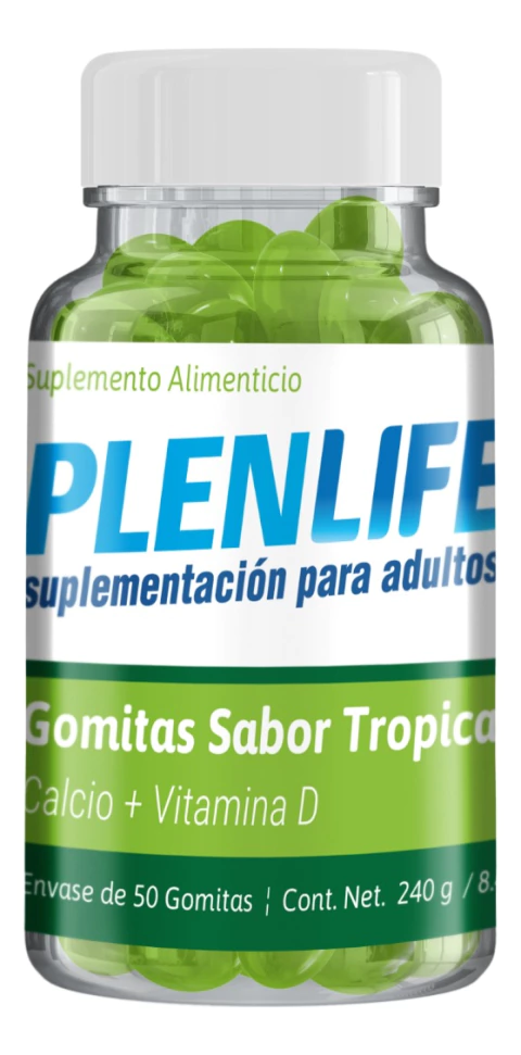 Plenlife Gomitas Calcio + Vit. D + Inulina 50 Pzs. Plenlife