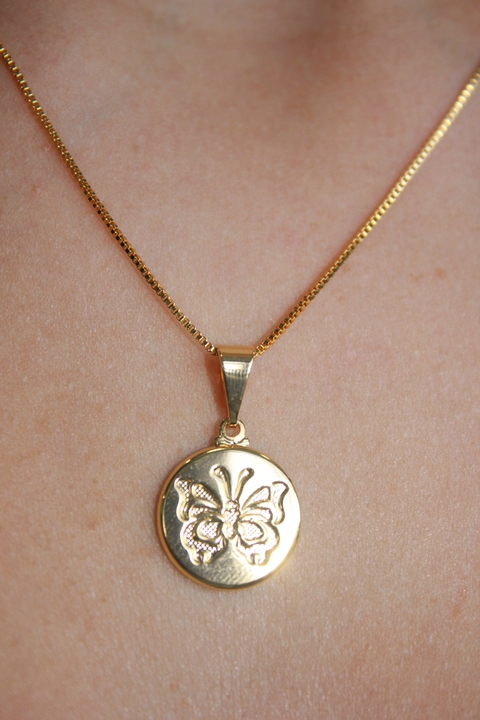 Pingente Medalha Borboleta