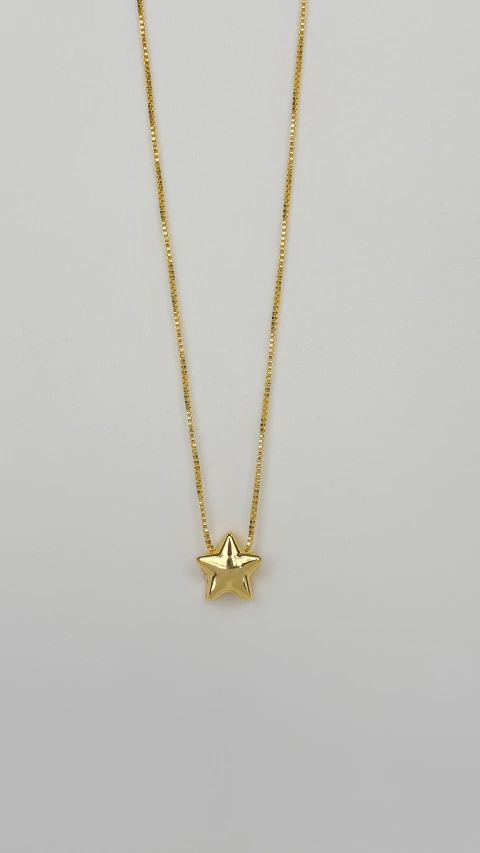 Imagem do Gargantilha Star com Pingente em Formato de Estrela em Banho de Ouro 18K ou Prata
